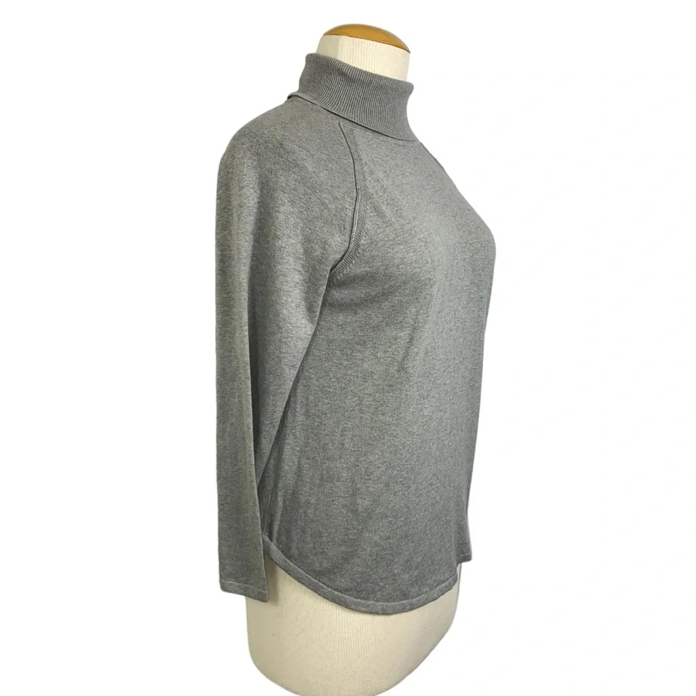 Jeanne Pierre XXL Gray Cotton Turtleneck Sweater NWT